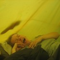 in de tent