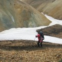 trekking door IJsland