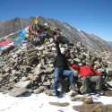eindelijk op de top van de shung pass